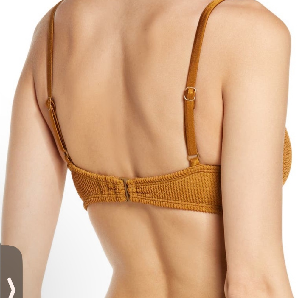 Good American: Always Fits Twist Bikini Top - Bronze : Size 2 (M) ; 3 (L) NWT - Picture 2 of 11
